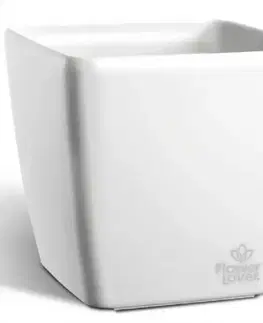 Záhrada Obal na kvetináč  Quadrato Easy 24 cm biela