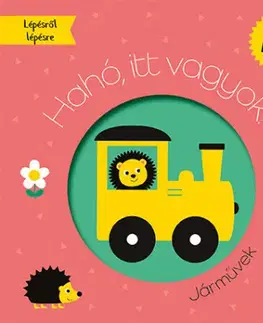 Leporelá, krabičky, puzzle knihy Hahó, itt vagyok! Járművek