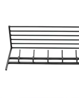 Vešiaky do predsiene Vešiak kovový s poličkou Loft 35x75x25,5 cm čierna