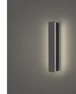 LED osvetlenie BRILAGI - LED vonkajšie nástenné svietidlo LINEAR LED/8W/230V 4000K IP65 antracit BRI278