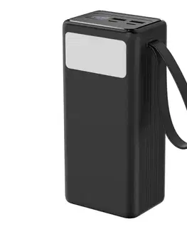 Predlžovacie káble  Powerbanka 40000 mAh 65W PD 2xUSB-A + 2xUSB-C s LED baterkou a USB-C káblom 1m PMPB4065