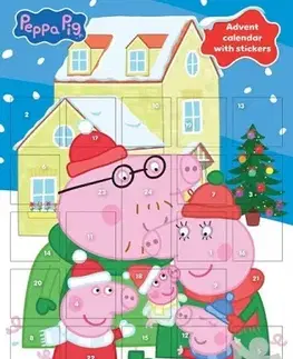 Pre deti a mládež - ostatné Adventný kalendár so samolepkami - Prasiatko Peppa