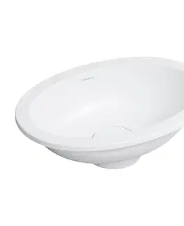 Umývadlá OMNIRES - SHELL M+ umývadlo zapustené do dosky, 38 x 25 cm, matná biela SHELL380UPBM