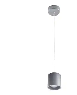 Svietidlá  Luster na lanku ORBIS 1 1xGU10/40W/230V šedá SL.0052