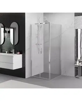 Sprchovacie kúty MEXEN/S - Exo sprchový kút dvere krídlové 100 x 100, transparent, chróm 814-100-100-01-00