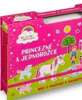 Pre deti a mládež - ostatné Princezné a jednorožce - Box s knižkou a magnetmi