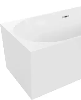 Vane MEXEN - MIA voľne stojaca rohová vaňa, ľavá 180x80 cm biela bez krytky prepadu a zátky 52691808000L-SS