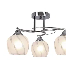 Stropná svetla Stropná lampa Prego chrómová E27 s priehľadným tienidlom