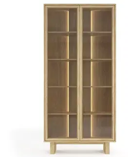Vitríny a regály do obývačky Vitrína Nabu A 2d Olejovaný dub