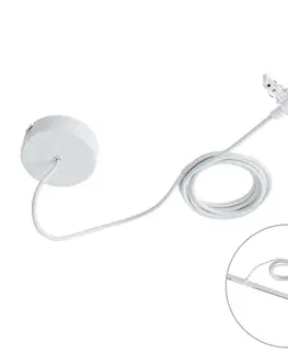 Koľajnicové svetelné systémy Napájací zdroj s okrúhlou montážnou doskou pre 1-fázovú lištu biely - Slimline