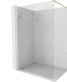Sprchové dvere MEXEN/S - Lunar Sprchová zástena WALK-IN ľavá 70 x 200, transparent 8 mm, zlato kefovaná 830-070-000-55-00-L