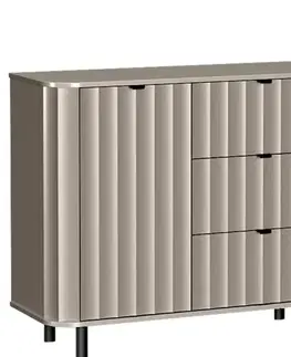 Komody so zásuvkami a dvierkami Komoda Novado 3nv 110 Clay Gray