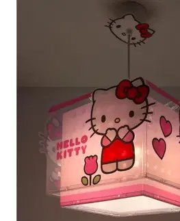 Svietidlá Dalber 73262 - Detský luster HELLO KITTY 1xE27/15W/230V ružový 73262