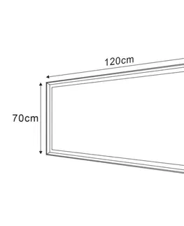 Kúpeľňové zrkadlá SAPHO - SORT zrkadlo s LED osvetlením 120x70cm, čierna mat ST120