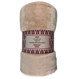 Ozdobné prikrývky Deka Nest Super Soft svetloružová 130x170 Merkury Home