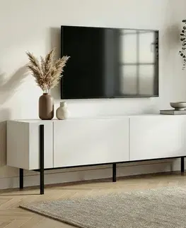 TV stolíky SUXES TV stolík na nožičkách, biela/čierna
