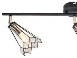 Bodové svetlá Stropné svietidlo čierne bodové 3xGU10 54cm Colly 93-01634
