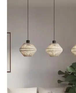 Svietidlá Eglo 44001 - Luster na lanku MIDSUMER 3xE27/40W/230V krémový 44001