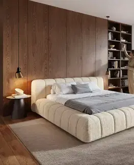 Čalúnené postele DELIFE Čalúnená posteľ Cutio 180×200 cm barančekový potah béžová