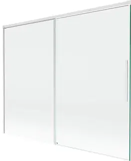 Sprchové dvere MEXEN/S - Rox vaňová zástena 2-krídlová posuvná 190 + 90 x 150, transparent, biela 8C9-190-090-20-00