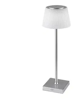 Lampy Rabalux 76013- LED Stmievateľná nabíjacia stolná lampa TAENA 4W/3,7V IP44 strieborná 76013