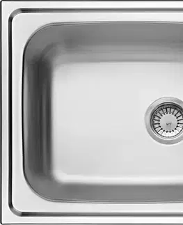 Kuchynské drezy DEANTE DEANTE - Xylo nerez dekor - Nerezový drez, 1 - bowl s odkvapkávačom ZEX_311B