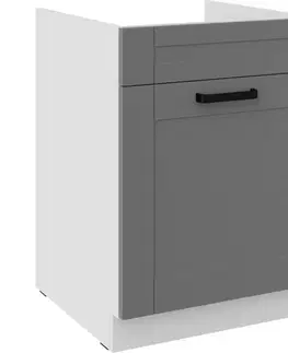 Kuchynské skrinky stojace Kuchynská skrinka Luna dustgrey/biely 60ZL 1S BB