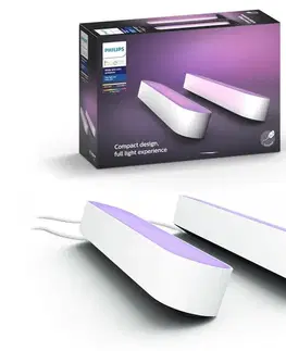 LED osvetlenie Philips - SADA 2x LED RGB Stmievateľná stolná lampa Hue AMBIANCE LED/6W/230V biela 78202/1E/P7