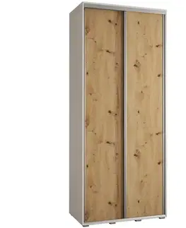 Šatníkové skrine Skriňa 45 Canaris 12 100 biela/artisan/silver