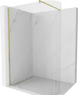 Sprchové dvere MEXEN/S - Kioto Sprchová zástena WALK-IN 90 x 200, transparent 8 mm, zlatá kartáčovaná 800-090-101-55-06