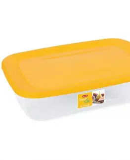 Dekorácie a bytové doplnky Obdĺžniková nádoba na potraviny. Fresh&Go 182294 žltá/transparentná