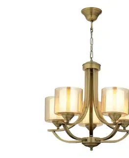 Svietidlá  Luster na reťazi NOVARA 5xE27/40W/230V bronzový 683AVN1433