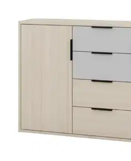 Komody a skrinky REINOLD 05 kombinovaná komoda, riva / šedá