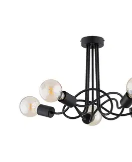 Svietidlá  Prisadený luster WINGO 5xE27/15W/230V čierna 63304
