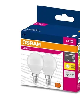 Žiarovky SADA 2x LED Žiarovka P45 E14/4,9W/230V 3000K - Osram 4058075627147