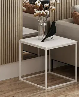 Konferenčné stolíky Príručný stolík / Odkladací stolík Basak - White