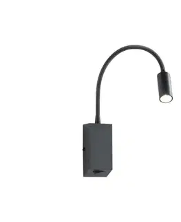 LED osvetlenie Redo 01-1194 - LED Flexibilná lampička HELLO LED/3W/230V čierna 01-1194