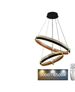 Svietidlá  LED Stmievateľný luster na lanku LED/140W/230V 3000-6500K + diaľkové ovládanie J4334/B