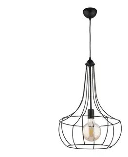 Svietidlá Jupiter 1653 - Luster na lanku FOX 1xE27/60W/230V čierna 1653