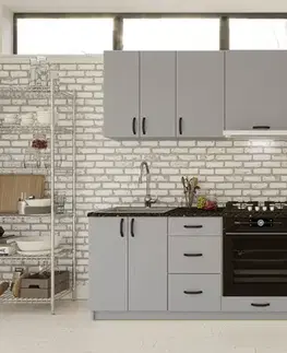 Kuchynské linky DAISY M 240 jednoduchá kuchynská linka 240 cm, sivá