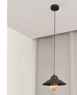 Svietidlá  Luster na lanku SORAPIS 1xE27/15W/230V čierna W-2860/1 BK