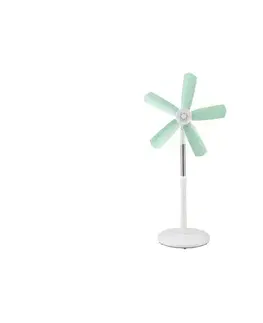 Ventilátory Eurolamp Stojanový látor 15 W/230 V, priemer 50 cm, biela/zelená 300-20023
