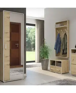 Šatníkové skrine Skriňa Capannoli 1D dub artisan/biela