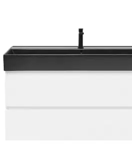 Kúpeľňový nábytok Kúpeľňová skrinka s umývadlom SAT B-Way 99x50x45 cm biela lesk BWAY2100WU2B2B BWAY2100WU2B2B