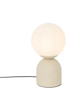 Stolné lampy Stolná lampa Hotel Chic béžová s opálovým sklom - Pallon Trend