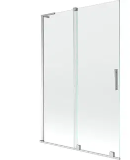 Sprchové dvere MEXEN/S - Velar L dvojkrídlová posuvná vaňová zástena 120 x 150, transparent, chróm 896-120-003-01-01