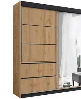 Šatníkové skrine Skriňa craft zlatý 150x215