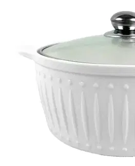 Misky polievka, kompót, šalát MAKRO - Misa na polievku so sklenenou pokrievkou 2L, 23x10cm, keramika