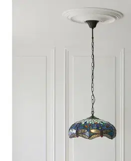 Svietidlá Endon 112195 - Luster na reťazi Tiffany DRAGONFLY 1xE27/60W/230V pr. 41 cm 112195