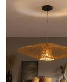 Svietidlá BRILAGI - LED luster na lanku CERIA BOHO 1xE27/40W/230V pr. 70 cm čierna/hnedá BG3987+EG781104